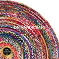 thumbnail image 4 of DN HANDICRAFT Home Decor Braided Multicolor Cotton Round Area Chindi Rugs Stylish Reversible Carpet (10x10 Sq Feet), 4 of 4