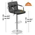 thumbnail image 2 of ZENY Adjustable Height Bar Stools - Set of 4, Black, 2 of 10