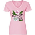 thumbnail image 3 of Inktastic Mississippi Girl Magnolia Flowers and Leaves Women's V-Neck T-Shirt, 3 of 5