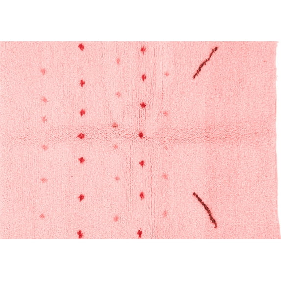 Ahgly Company Machine Washable Indoor Rectangle Solid Red Modern Area Rugs, 2' x 4'