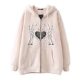 thumbnail image 4 of Dark hip-hop gótico Harajuku Y2k estampado de araña cremallera Sudadera con capucha hombres y mujeres Harajuku chaqueta sudadera, 4 of 5