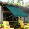 thumbnail image 2 of Outsunny 6.6'x5' Manual Retractable Patio Awning Window Door Sun Shade Deck Canopy Shelter Water Resistant UV Protector Green, 2 of 10