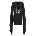 thumbnail image 4 of Womens Summer Dresses Fashion Vintage Flared Sleeve Dress Gothic Dress Performance Plus Size Dress Pink XXXL, 4 of 4