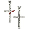 thumbnail image 3 of Men's Tapered Flag Cross with Thin Red Line Necklace-Jn 19:30 by Shields of Strength, 3 of 4