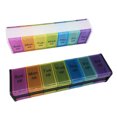 thumbnail image 3 of YAOMOBB Portable Case Transparent 7 Day Vitamin Organizer Box Portable AM PM Tablet Container, 3 of 6