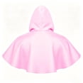 thumbnail image 4 of BFHHYA Little Red Riding Hood Cape Womens Short Hooded Cloak with Front Bow Tie Solid Color Flowy Shawl Cloak for Halloween Party Photo Shooting, 4 of 6