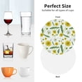 thumbnail image 7 of Bingfone Vintage Yellow Dandelions Leather Drinks Coasters with Set of 6,Suitable for Home Kitchen,Coffee Cup Coasters Home Gift, 7 of 7