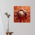 thumbnail image 3 of 14 Inch Wall Clock Battery Operated Square Clock for Office, Kitchen, Outdoor, Living Room,Baseball Cute, 3 of 4