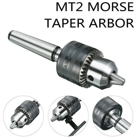 

QXKE Mini Metal Lathe Tail Stock Drill Chuck Tools With MT2 Morse Taper Arbor
