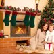 thumbnail image 4 of Fiudx Ofertas relámpago Calcetines navideños de punto a juego de colores rojo y verde para colgar en la puerta, en la pared, para ventana, chimenea, bolsa de regalo navideña con cordón, 4 of 6