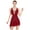 Burgundy, variant on Women's Glittery Lyrical Dance Dress Sleeveless Backless Skirt Leotard Contemporary Dancing Clothes Dark Green S