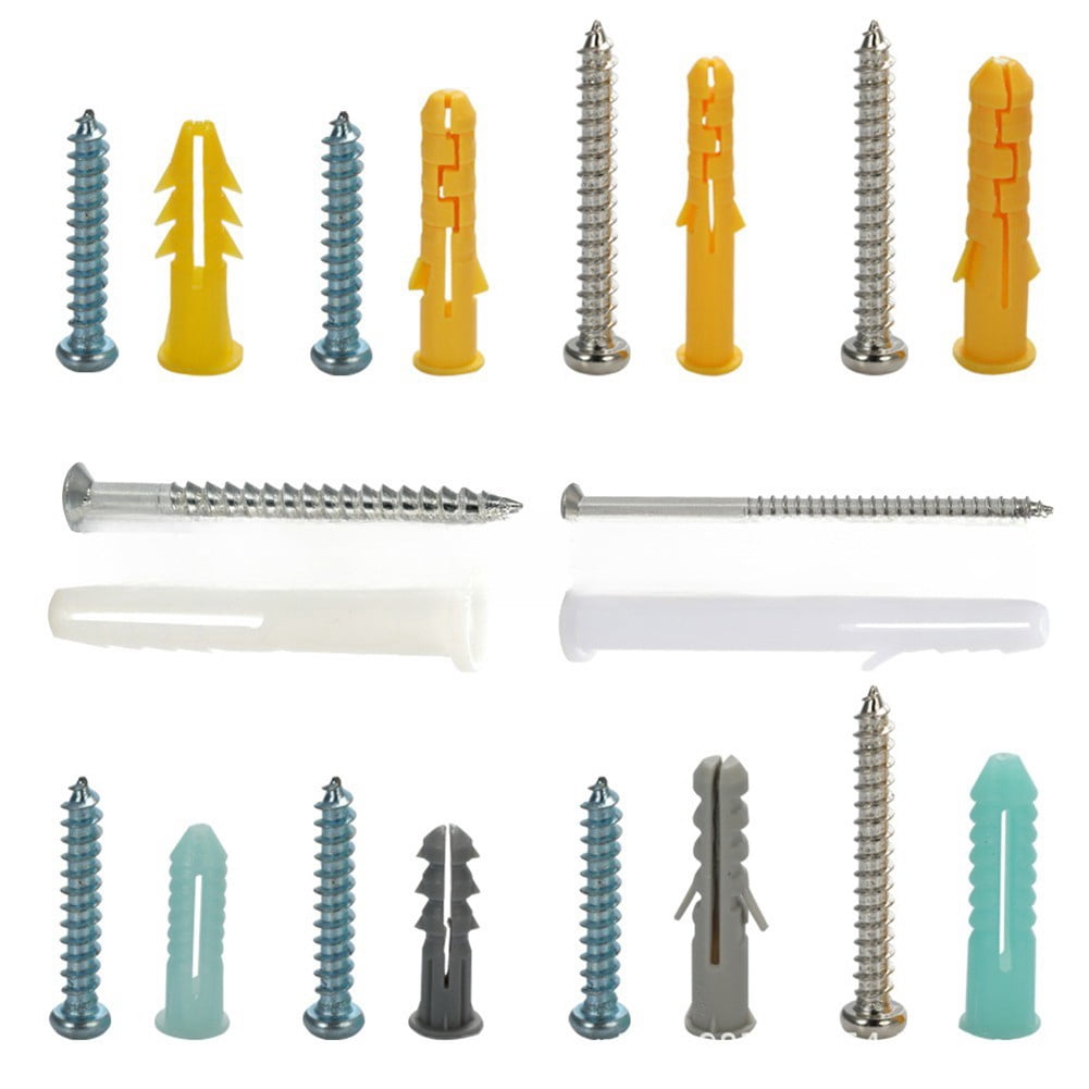 300Pcs High Strength Self-tapping Screws Kit Wall Anchors and Screws for Drywall