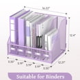 thumbnail image 2 of INTIGE Desk Organizer with 5 Vertical Compartments, Metal Desk File Organizer, Desk File Organizer, Increase Storage Space, Plus, 2 of 6