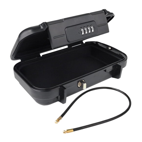Lipstore Boîte de Verrouillage Portable Organisateur Étanche avec Combinaison de Câbles Amovibles Sécurité Noir