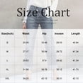 thumbnail image 3 of LWavelet Women High Waisted Cropped Straight Jeans Khaki Washed Distressed Frayed Hem Denim Pants Casual Streetwear Trousers Light Blue XL, 3 of 5