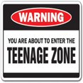 thumbnail image 1 of SignMission W-Vous Tes sur le Point d'Entrer Panneau d'Avertissement Zone Adolescent - Enfants, 1 of 1