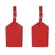 thumbnail image 1 of Paquete de 2 Etiquetas de Equipaje Hugo de material cuero PU Rojo Etiquetas impermeables para equipaje, 1 of 10