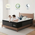 thumbnail image 5 of 12 Inch Twin Mattress Gel Memory Foam and Individually Pocket Innerspring Hybrid Mattress Twin Bed Mattress in a Box Black&White with Motion Isolation & Strong Edge Support & Pressure Relief, 5 of 13