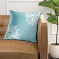 thumbnail image 3 of Set of 2 Throw Pillow Cover Hue Sea Coral Silhouettes Coastal Beach Light Blue Ocean Starfish Shell Decorative Pillow Case Home Decor Square 18 x 18 Inch Pillowcase, 3 of 6