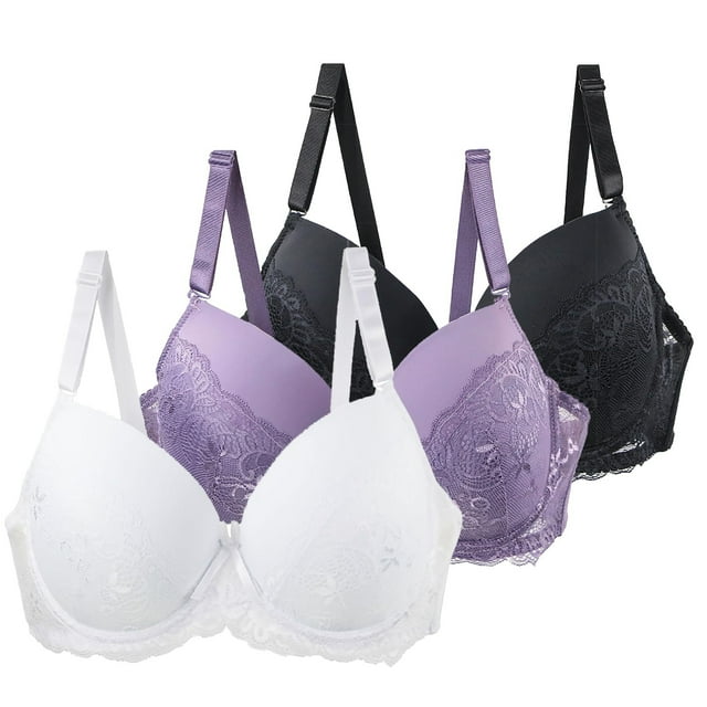 LOVZFMLL Bras for Women Woman's Large Size Comfortable Breathable Bra Underwear No Rims White L