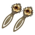 thumbnail image 2 of Halloween eyeballs Copper-Colored Lace Bookmarks - Set of 2 Stainless Steel Book Marks for Readers and Book Lovers, 2 of 5