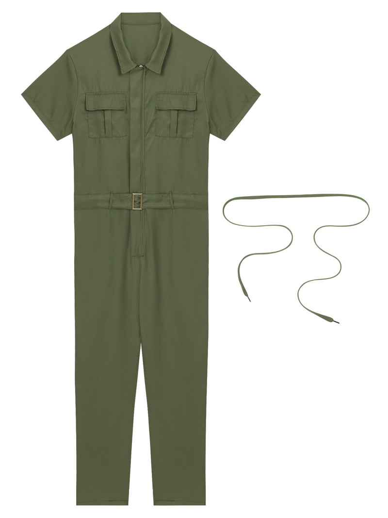 新品◆6ROKU/PAYDAY×6 COVERALL SHORT inhzoy Men's Short Sleeve Casual Coverall Mechanic Uniform