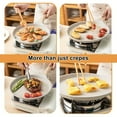 thumbnail image 2 of Nonstick Pan with Spreader, 8 Inch Flat Pan for Roti Indian Griddle Pan Dosa Pan, Tawa Dosa Tortilla Pan Induction Compatible - White, 2 of 8