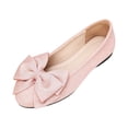 thumbnail image 3 of IEMIEMIEM Women's Ballet Flats Bow Walking Shoes Casual Tennis Slip On Sneakers Lightweight Comfortable Fashion Shoes for Women Pink 9 Wide, 3 of 10