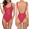 thumbnail image 1 of MKLEKYY Trajes De Baño Mujer Short Women Fashion Letter Print Piece Swimsuit Sexy Bikini Swimwear Bathing Sleeveless Backless Swimsuit 1349, 1 of 4