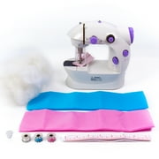 Made by Me Toy Sewing Machine for Kids, Beginner DIY Craft Kit with Fabric and Accessories, Ages 8+, Holiday Gift for Creative Play