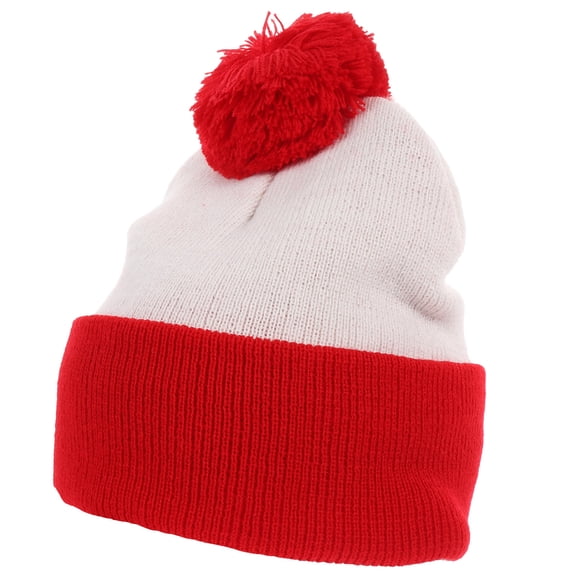 Minkissy Warm Knitted Red Wool Beanie Hat for Winter Cold Traditional Christmas Style Family