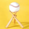 thumbnail image 1 of Wooden Baseball Bat Holder Stand | Natural Wood Display Stand for Sports Memorabilia, Collectibles, Decorative Organizer | Stable Triangular Design, Multifunctional, Easy Clean | 1 Pack, 1 of 7
