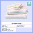 thumbnail image 3 of Mainstays Kids Microfiber Bed Sheet Set, Queen, Rainbow Stripe, 4 Pieces, 3 of 10