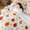 thumbnail image 5 of Erosebridal Maple Leaves 7-Piece Twin Bedding,Happy Fall Bedding Comforter Set,Red,Reversible, 5 of 6
