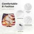 thumbnail image 4 of Salouo Baseball Ball With Flag Print Women's 2 in 1 Running Shorts Double-Layer Shorts Athletic Workout Gym Yoga Shorts Running Shorts for Women-Medium, 4 of 7