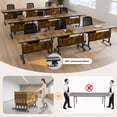 thumbnail image 3 of Folding Conference Table with Wheels 4 Pack 47.2 Inch Flip Top Mobile Training Tables Heavy Duty Spliceable Modular Meeting Room Desk for Office, 3 of 6