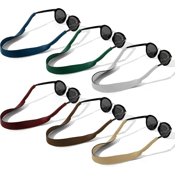 6 Pcs Sunglasses Strap Floating Neoprene Eyewear Retainer Adjustable Glasses Strap Sports Soft Eyeglasses Strap Anti Slip Glasses Holder Strap for Men Women Outdoor Activities, Hawaiian Patterns