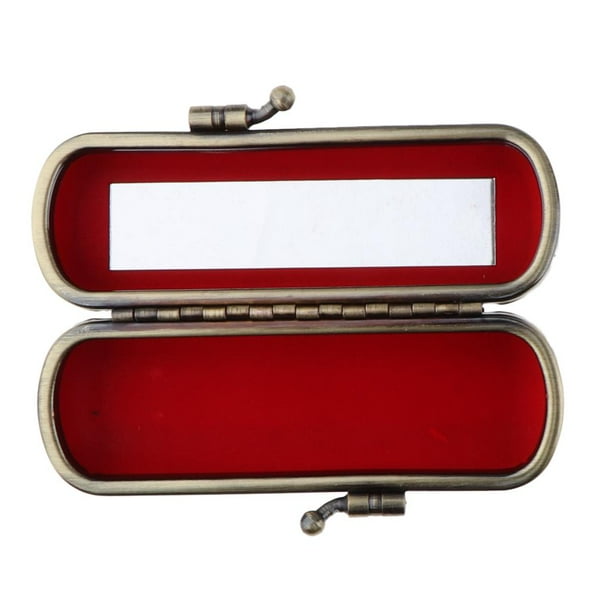 Estuche para guardar lápiz labial Colcomx Caja de Maquillaje de Lápiz Labial Negro