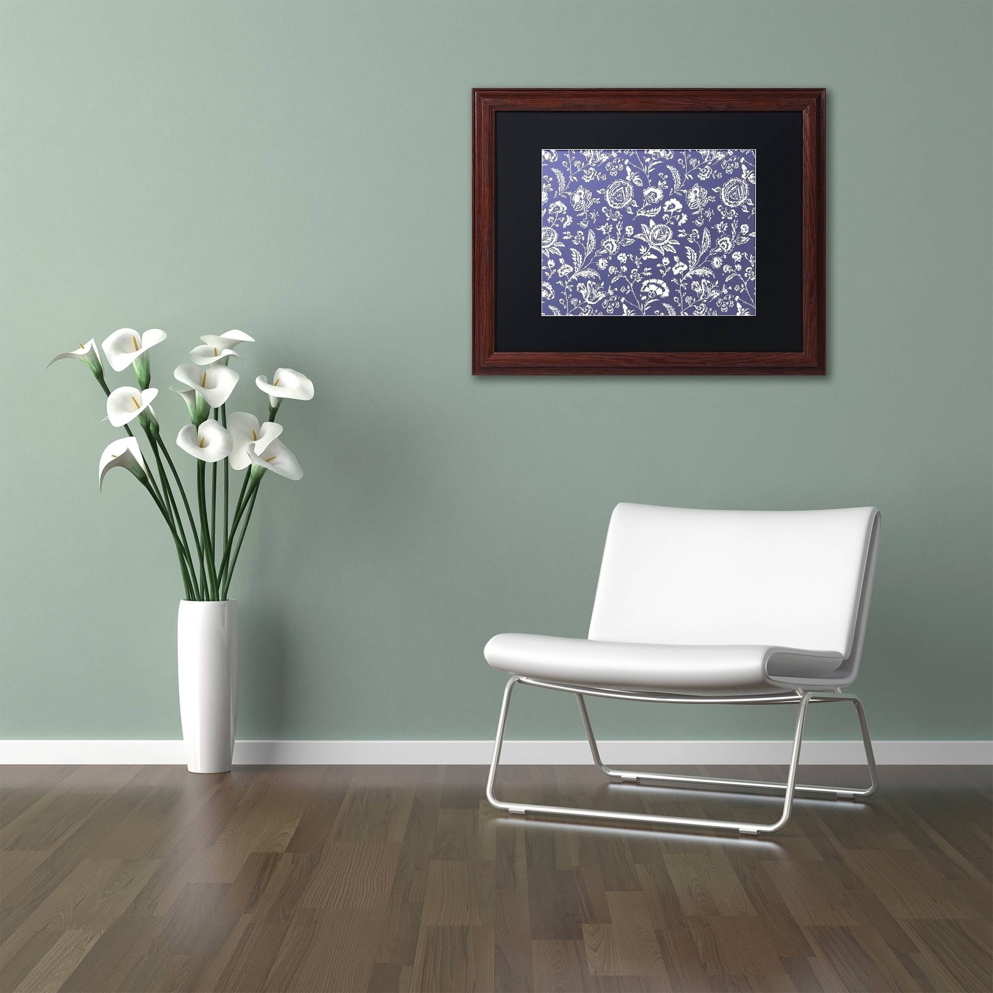 Trademark Fine Art "Toile Fabrics X" Canvas Art by Color Bakery Black Matte, Wood Frame