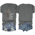 thumbnail image 4 of Camisetas de Verano de Mujer Pequeña Flor Impresa Cuello Redondo Manga Corta Superior, Verano Superior de las Mujeres, 4 of 8