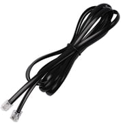 RJ12 6P6C Telephone Handset Receiver Extension Line Wire Cable Black 8.4Ft