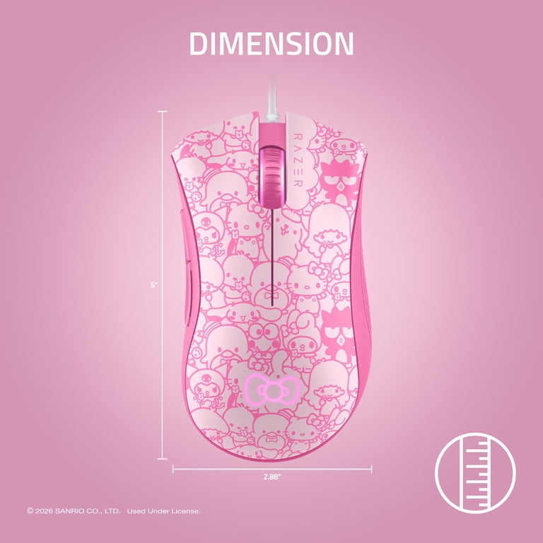 Razer DeathAdder Essential Wired Optical Gaming Mouse Hello Kitty