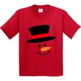 thumbnail image 3 of Inktastic Snowman with Top Hat and Carrot Nose Youth T-Shirt, 3 of 5