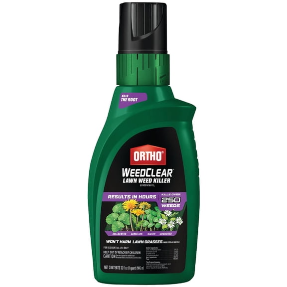Ortho WeedClear Lawn Weed Killer Concentrate - Kills Weeds, Won't Harm Grass - 32 oz.