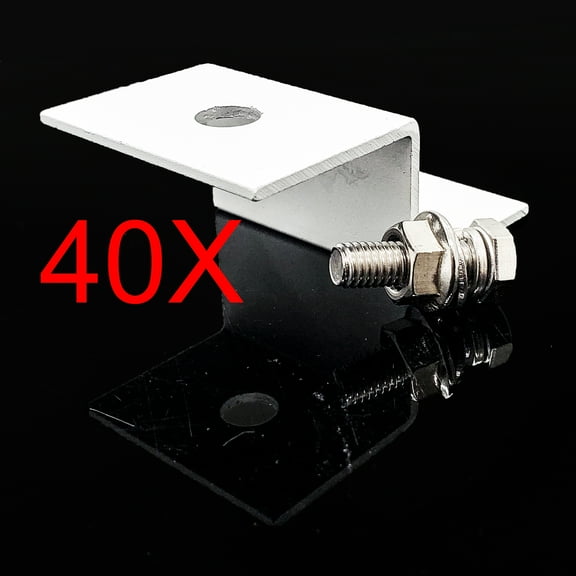 10 Sets of Aluminum Z-Bracket Solar Panel Mount Mounting for Camper Toybox RV Motorhome Trailer Boat