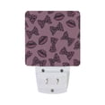 thumbnail image 2 of Hot Pink Lips Bows with Leopard Print LED Night Light Sensor Lamp Plug-in Adjustable Brightness 2 Pack, 2 of 7