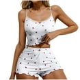 thumbnail image 2 of Njagoc3 Women's Sleeveless Polka Dot Camisole & Short Set - Patterned, Soft Fabric, Summer & Sleep Wear, 2 of 4