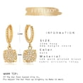 thumbnail image 5 of Fettero 14K Gold Plated Dainty Lightning Bead Dangle Drop Huggie Hoop Earrings Jewelry Gift for Women, 5 of 6