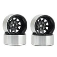 thumbnail image 1 of Graflsoa Universal RC Model Crawler 2.2" Aluminum Alloy Wheel Rims, 10-Hole Triangle Design, Black (Set of 4) for Enhanced Tire Support, 1 of 6