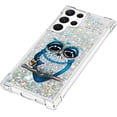 thumbnail image 6 of Slim Fit Phone Case for Samsung Galaxy S23 Ultra,Crystal Bling Quicksand Effect TPU Bumper Case with Four Corners Anti-Drop Protection Cover for Galaxy S23 Ultra,YBDT Owl, 6 of 7